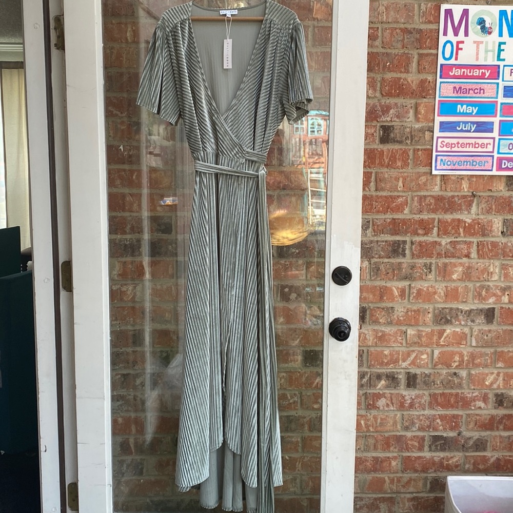 Baltic Born XXL Andi Ribbed Velvet Wrap Dress